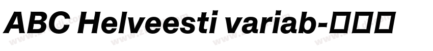 ABC Helveesti variab字体转换